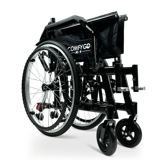 ComfyGO X-1 Manual Folding Lightweight Wheelchair Standard 22" (Wire Spoke)