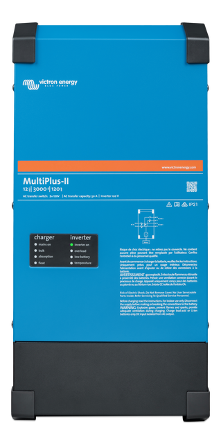 Victron MultiPlus-II 12/3000 12V Input 3000VA Output 120/240V 120A Charger