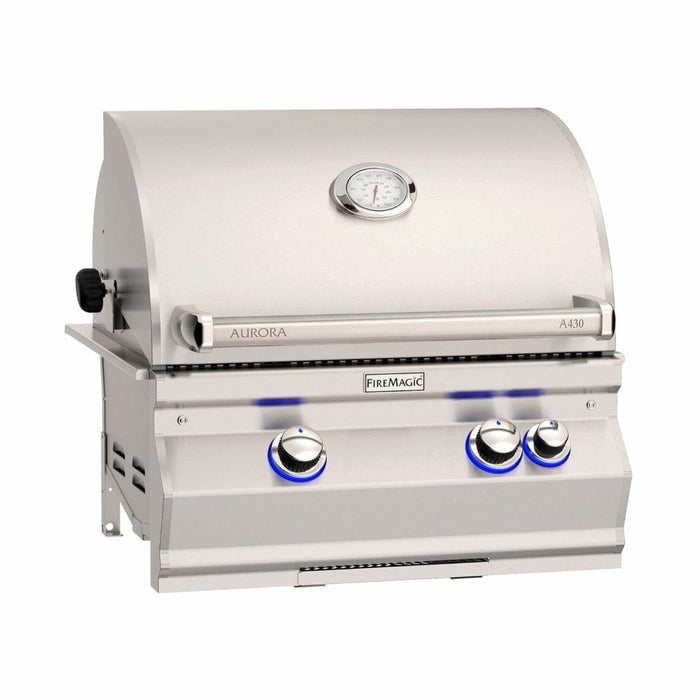 Fire Magic 24" 2-Burner Aurora A430i Built-In Gas Grill w/ Analog Thermometer-Propane Gas