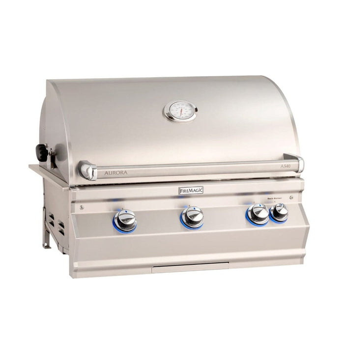 Fire Magic 30" 3-Burner Aurora A540i Built-In Gas Grill w/ Analog Thermometer-Natural Gas