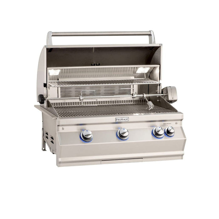 Fire Magic 30" 3-Burner Aurora A540i Built-In Gas Grill w/ Analog Thermometer-Natural Gas