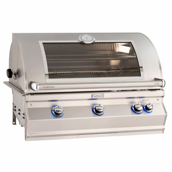 Fire Magic 36" 3-Burner Aurora A790i Built-In Gas Grill w/ Analog Thermometer-Natural Gas-Window