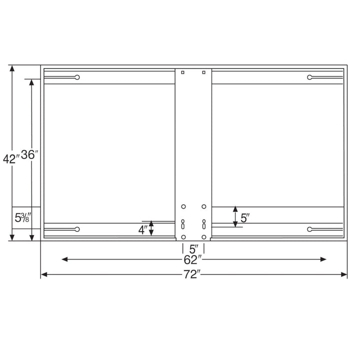 Bison 42" x 72" Rectangular Steel Basketball Backboard