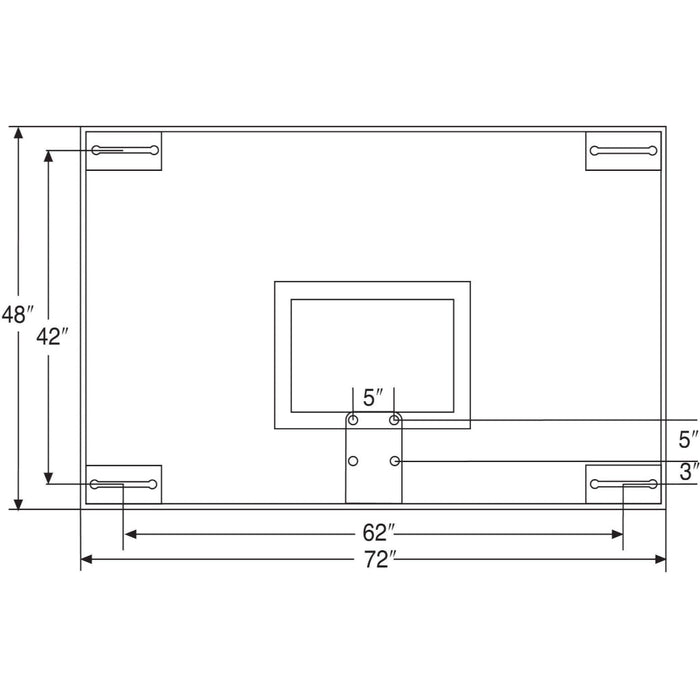 Bison 48" x 72" Tall Glass Competition Basketball Backboard