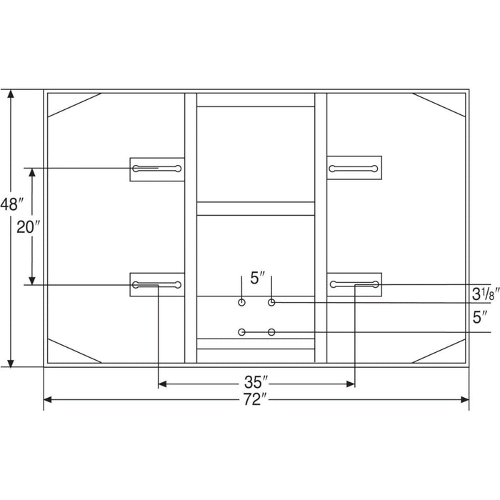 Bison 48" x 72" Tall Unbreakable "XL" Glass Competition Conversion Basketball Backboard