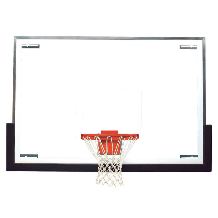 Bison 48" x 72" Tall Glass Competition Basketball Backboard