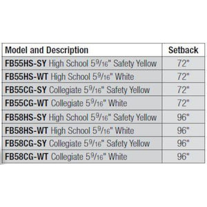 Bison 5-9/16" Gooseneck Football Goalposts Pair 72"