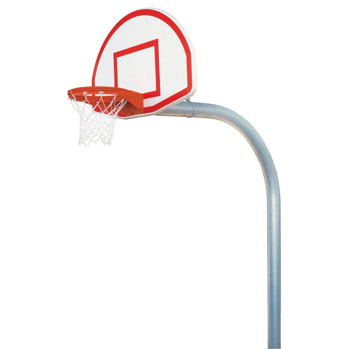 Bison 5-9/16" Mega Duty Finished Aluminum Fan Playground Basketball Hoop System