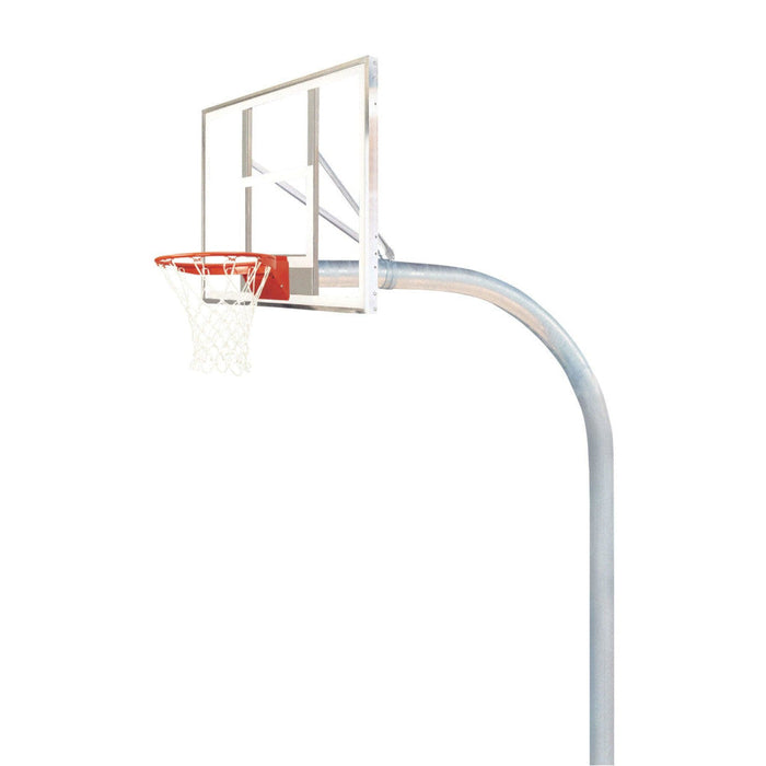 Bison 5-9/16" Polycarbonate 54" x 42" Rectangular Playground Basketball Hoop System