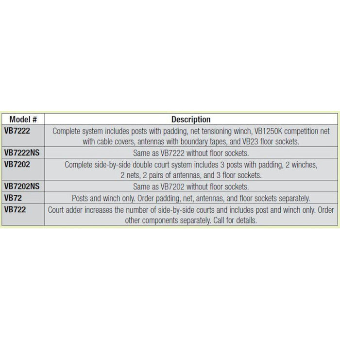 Bison CarbonLite Composite Volleyball Complete System without Sockets