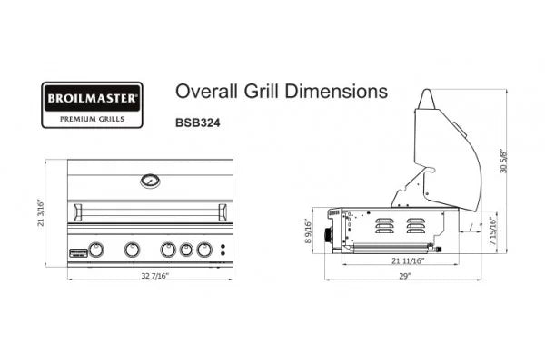 32" 4-Burner Stainless gas Grill