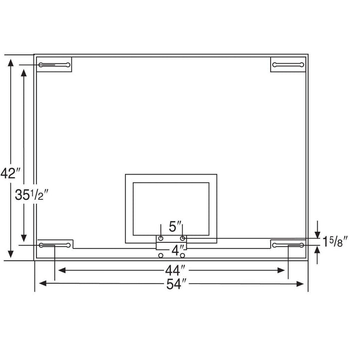 Bison 42" x 54" Glass Basketball Backboard