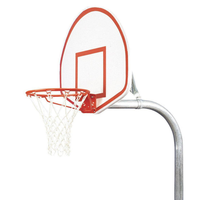 Bison 3-1/2" Aluminum Fan Tough Duty Finished Playground Basketball Hoop System