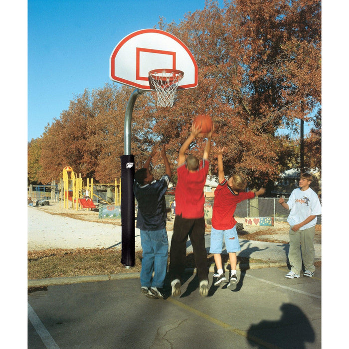 Bison 4-1/2" Aluminum Fan Heavy Duty Finished Playground Basketball Hoop System