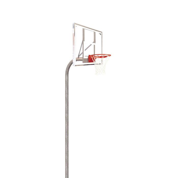 Bison 4-1/2" Heavy Duty Glass Rectangle Playground Basketball Hoop System