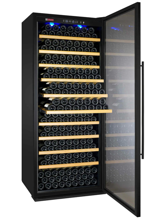 32" Wide Vite II Tru-Vino 277 Bottle Single Zone Black Right Hinge Wine Refrigerator