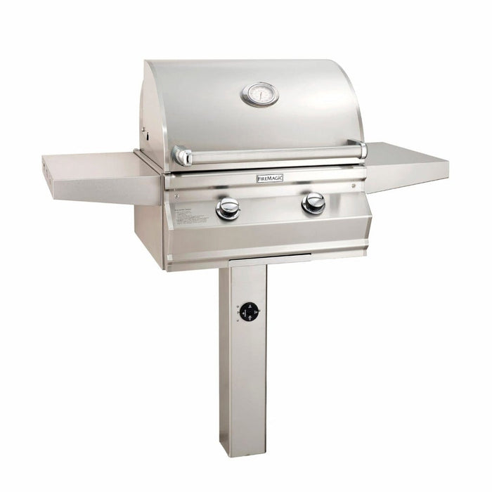 Fire Magic 24" 2-Burner Choice Multi-User CM430s In-Ground Post Mount Gas Grill w/ Analog Thermometer-Propane Gas