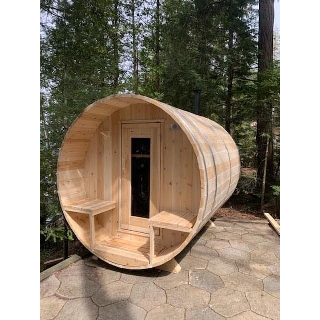 Canadian Timber Serenity 2-4 Person Barrel Sauna - CTC2245W