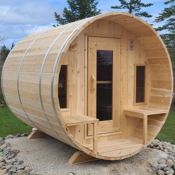 Canadian Timber Tranquility 2-6 Person Barrel Sauna - CTC2345W