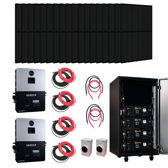 Complete Off-Grid Solar Kit EG4 6000XP 12000W Output 48V 120/240V + 12800 Solar PV