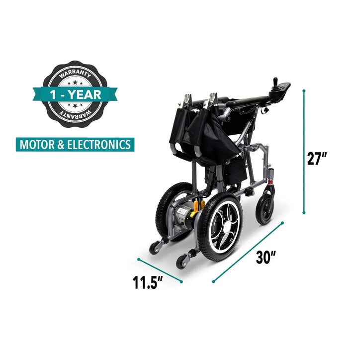 ComfyGO X-7 Lightweight Foldable Electric Wheelchair Up To 19 Miles (Dual 7.5AH Battery)