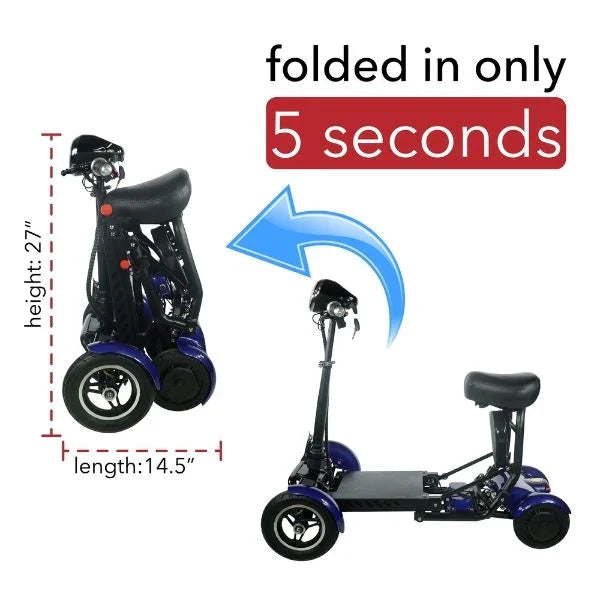 ComfyGO MS 3000 Folding Mobility Scooter Up to 16+ miles (10AH Battery)