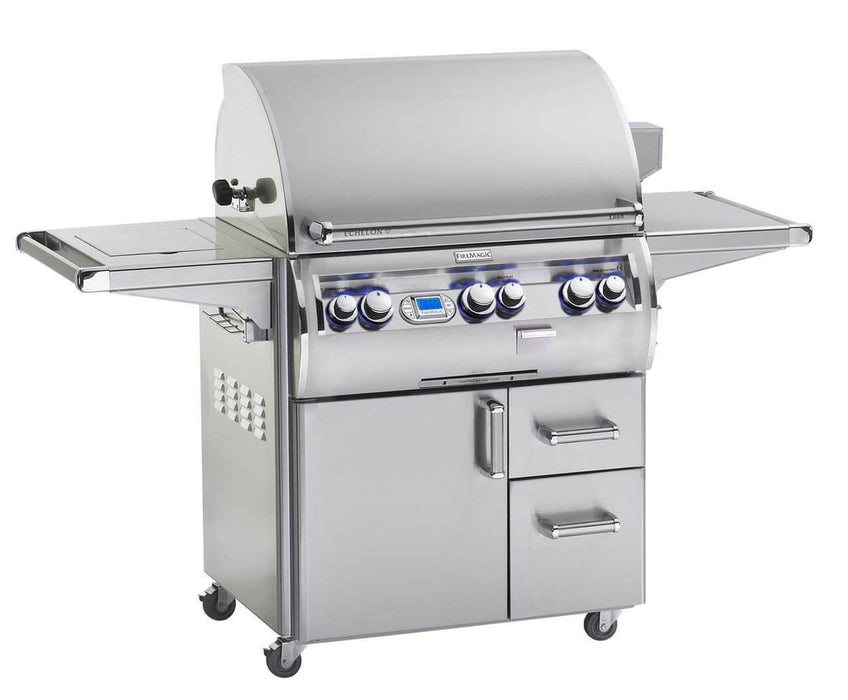 Echelon Diamond Freestanding Propane Gas Grill with Side Burner Rotisserie & Digital Thermometer 30" Fire Magic