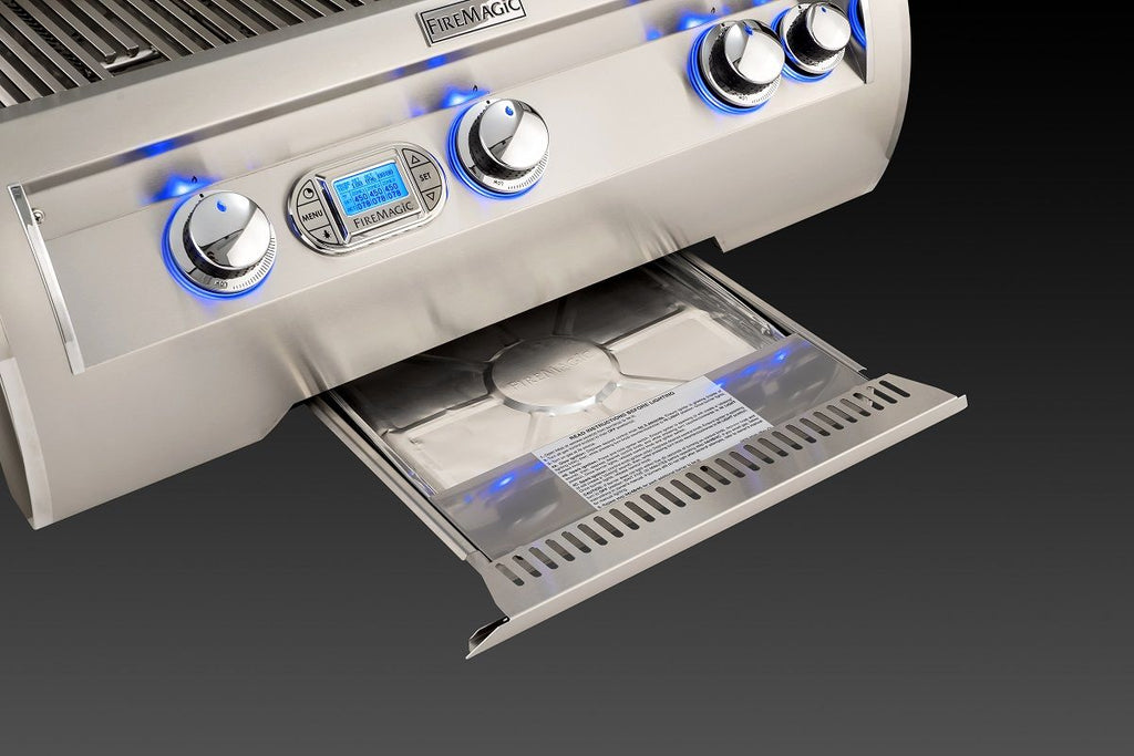 Echelon Diamond Freestanding Natural Gas Grill with Side Burner Rotisserie & Digital Thermometer 30" Fire Magic