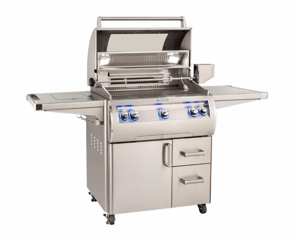 Echelon Diamond Freestanding Grill, Single Side Burner, Backburner, Rotisserie Kit and Analog Thermometer, Propane Gas 30"m Fire Magic