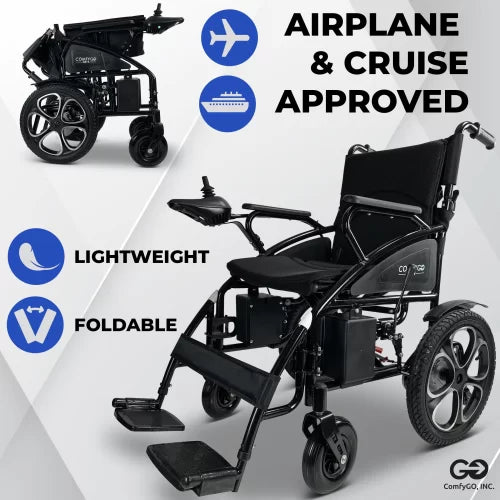 ComfyGO 6011 Folding Electric Wheelchair 13+ miles / 12AH Battery
