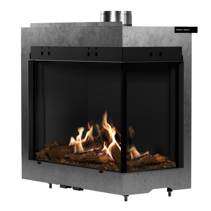 Faber MatriX Two-sided Built-in Gas Fireplace, Right-facing - 33-Inch x 26-Inch