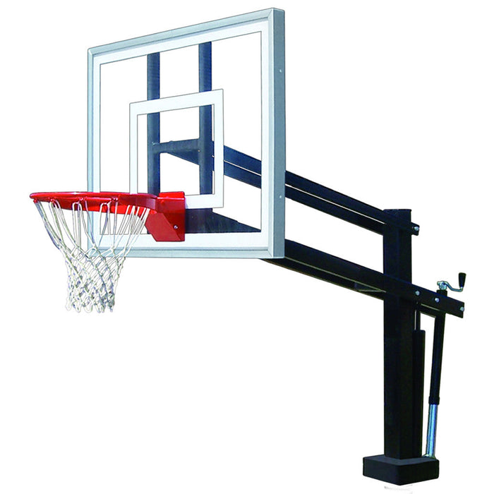 Poolside Adjustable Basketball Hoop, First Team HydroShot