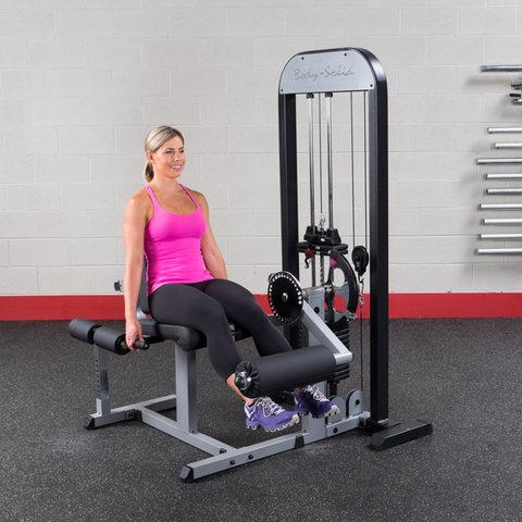 BODY SOLID PRO SELECT LEG EXTENSION / CURL STATION, 210LB STACK