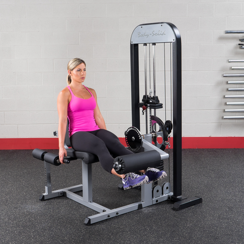 BODY SOLID PRO SELECT LEG EXTENSION / CURL STATION, 210LB STACK