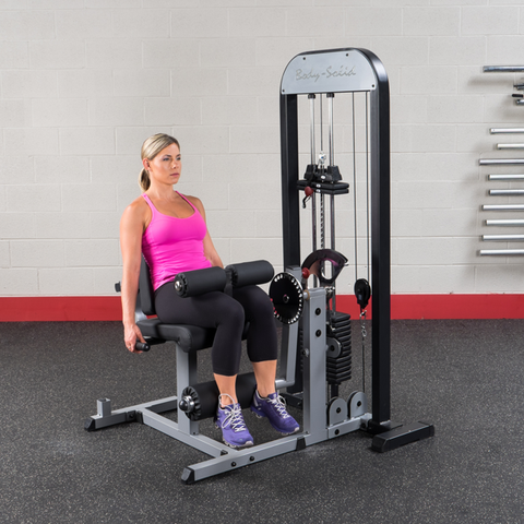 BODY SOLID PRO SELECT LEG EXTENSION / CURL STATION, 210LB STACK