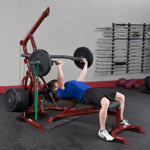 Body Solid Corner Leverage Gym Package, Includes Gfid100 Bench