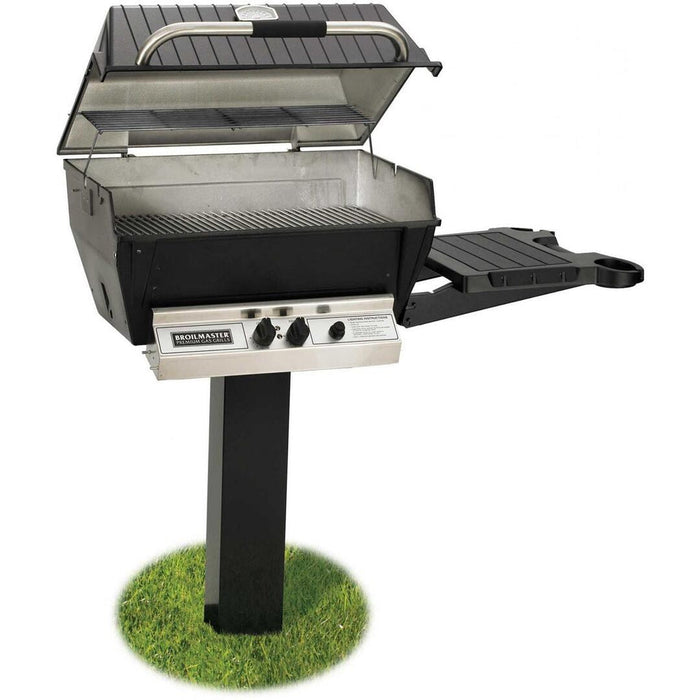 Broilmaster Deluxe Series 27-Inch In-Ground Natural Gas Grill with 2 Standard Burners in Black