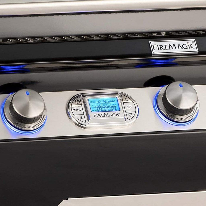 Fire Magic 36" 3-Burner Echelon Black Diamond H790i Built-In Gas Grill w/ Magic View Window, Rotisserie & Digital Thermometer-Natural Gas Window