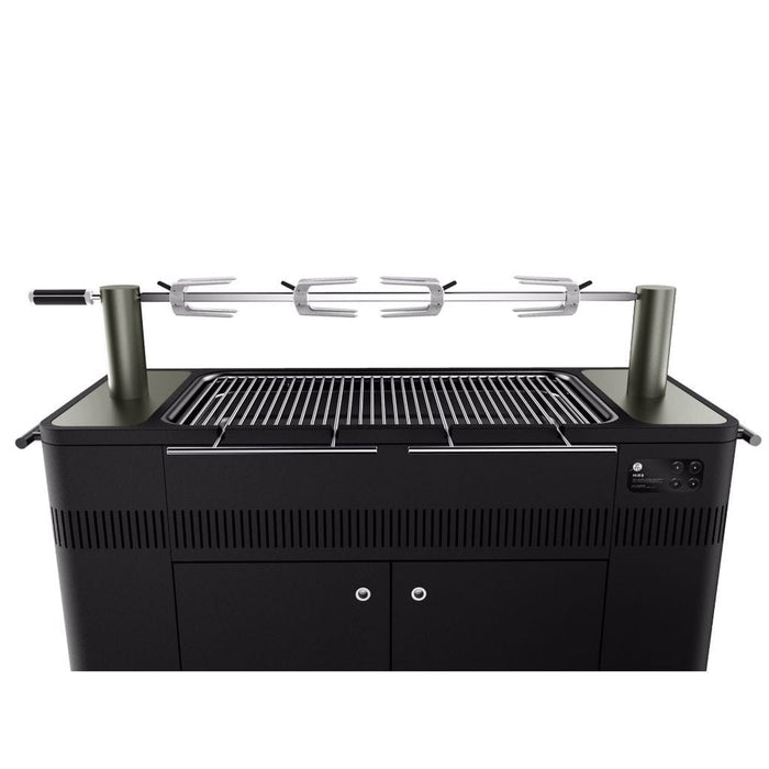 Everdure 54" HUB II Charcoal Outdoor Grill with Built In Rotisserie & Electric Ignition