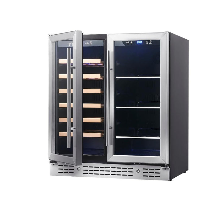 Kings Bottle 30" Combination Beer and Wine Cooler with Low-E Glass Door