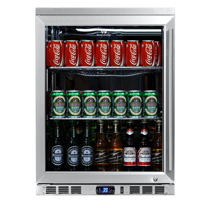 Kings Bottle 24 Inch Under Counter Beer Cooler Drinks Stainless Steel