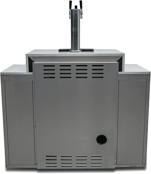 Mont Alpi Outdoor Rated Triple Tap Kegerator Cabinet Module in Stainless Steel