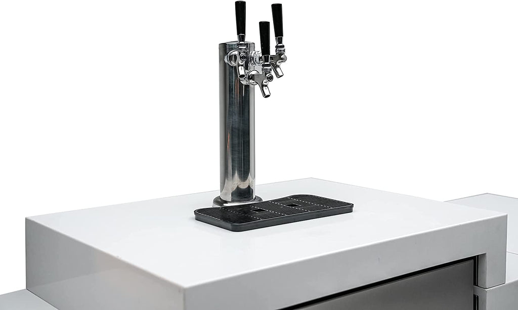 Mont Alpi Outdoor Rated Triple Tap Kegerator Cabinet Module in Stainless Steel