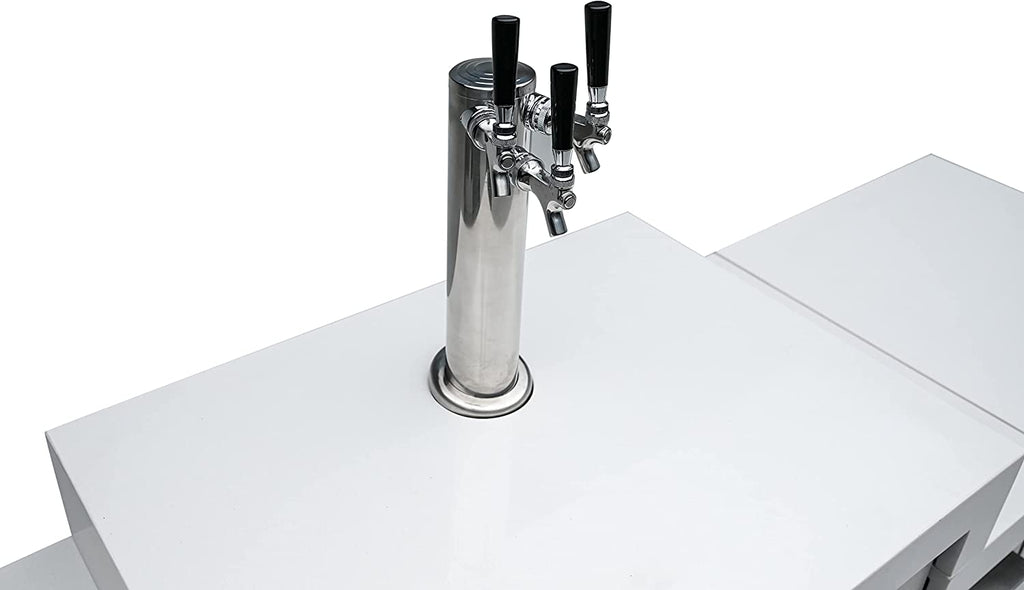 Mont Alpi Outdoor Rated Triple Tap Kegerator Cabinet Module in Stainless Steel