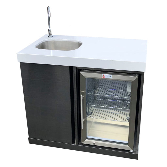 Mont Alpi Beverage Center Cabinet Module with Outdoor Fridge & Sink