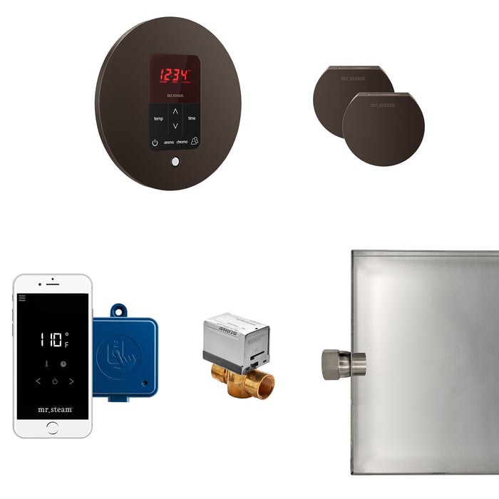 Mr. Steam Butler Max Steam Shower Control Package with iTempoPlus Control and Aroma Designer SteamHead in Round Oil Rubbed Bronze
