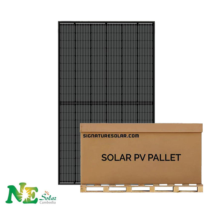 11.47kW Pallet NE Solar 370W Mono Solar Panel (Black) NESW 370MH-M6 Full Pallet
