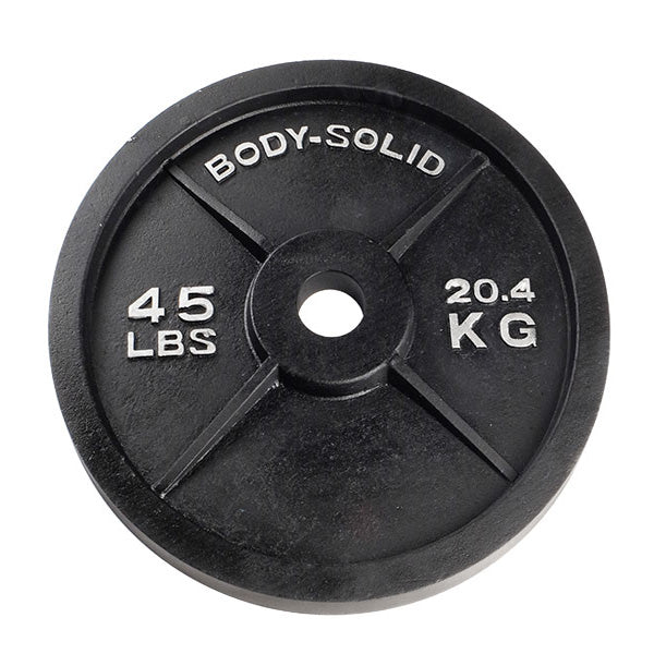 Body Solid 500 Lb Cast Oly Set, Black Bar