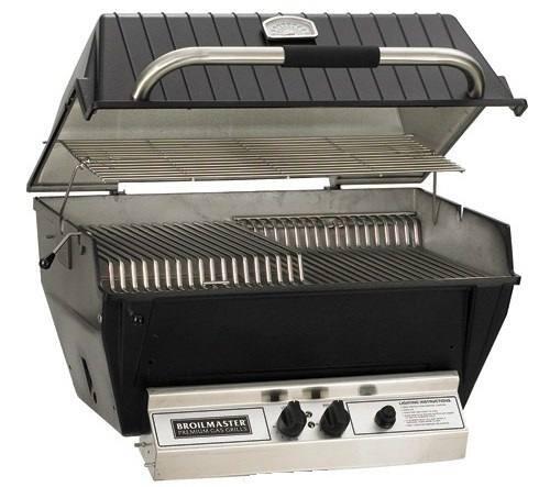 Broilmaster Premium Series 24-Inch Built-In Liquid Propane Grill with 2 Standard Burners in Black