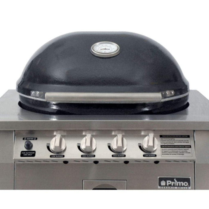 Primo 36" Oval Ceramic 4-Burner Built-In Kamado Natural Gas Grill